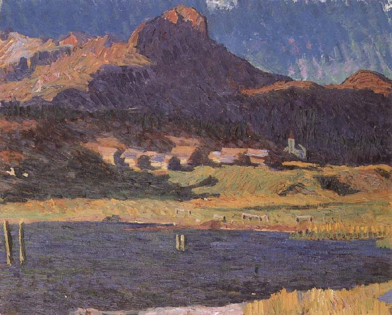 Giovanni Giacometti Silsersee with view of Maloja